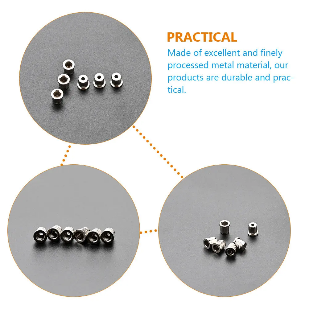 

6Pcs Guitar String Ferrules Metal Caps Mounting Buckles for Electric Guitar Through Body Repair Parts Metal String Caps