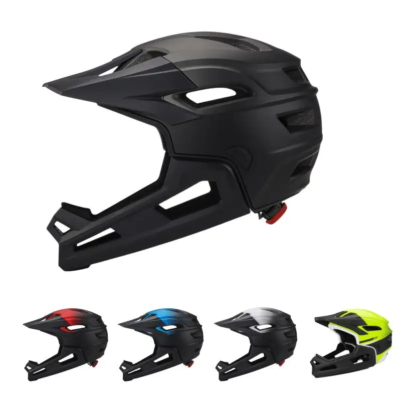 Full Face Detachable Motorcycle Helmet Lightweight Protective Head Safety One-piece Molding,Adult Bicycle Helmet