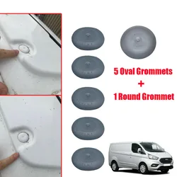 Roof Hole Rubber Grommet Plug para Ford Transit Custom Mk8, Centro de vedação de borracha do telhado, Peças de automóveis, 6pcs