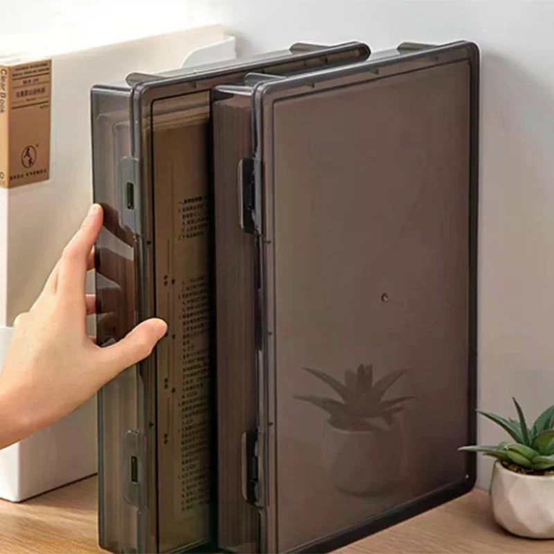 1Pcs Dust-Proof Storage Box A4 File Sorting Box Household Document Organizer Case For Important Papers Information Registration