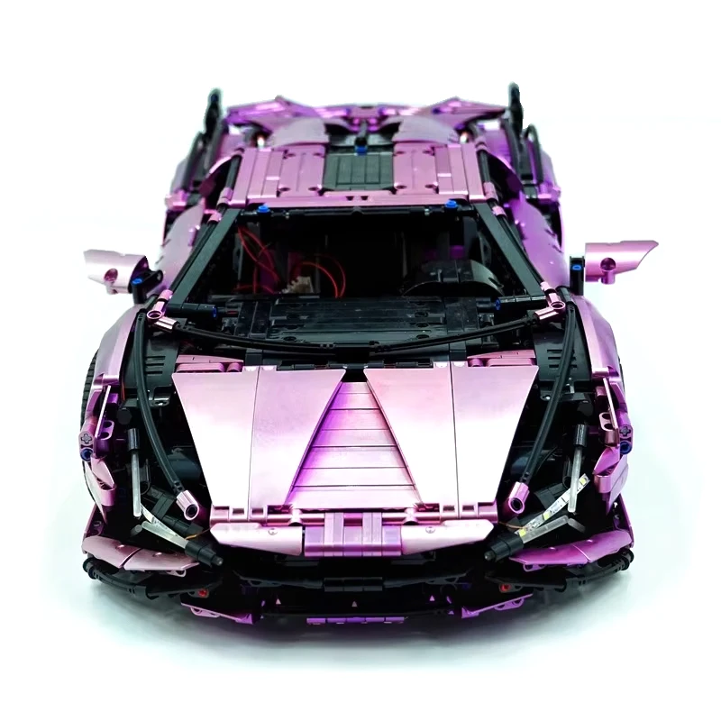 New MOC 81996 Technical Car Compatible 42115 Plating Gold Purple Hypercar Model Building Blocks Bricks Puzzle Toy Christmas Gift