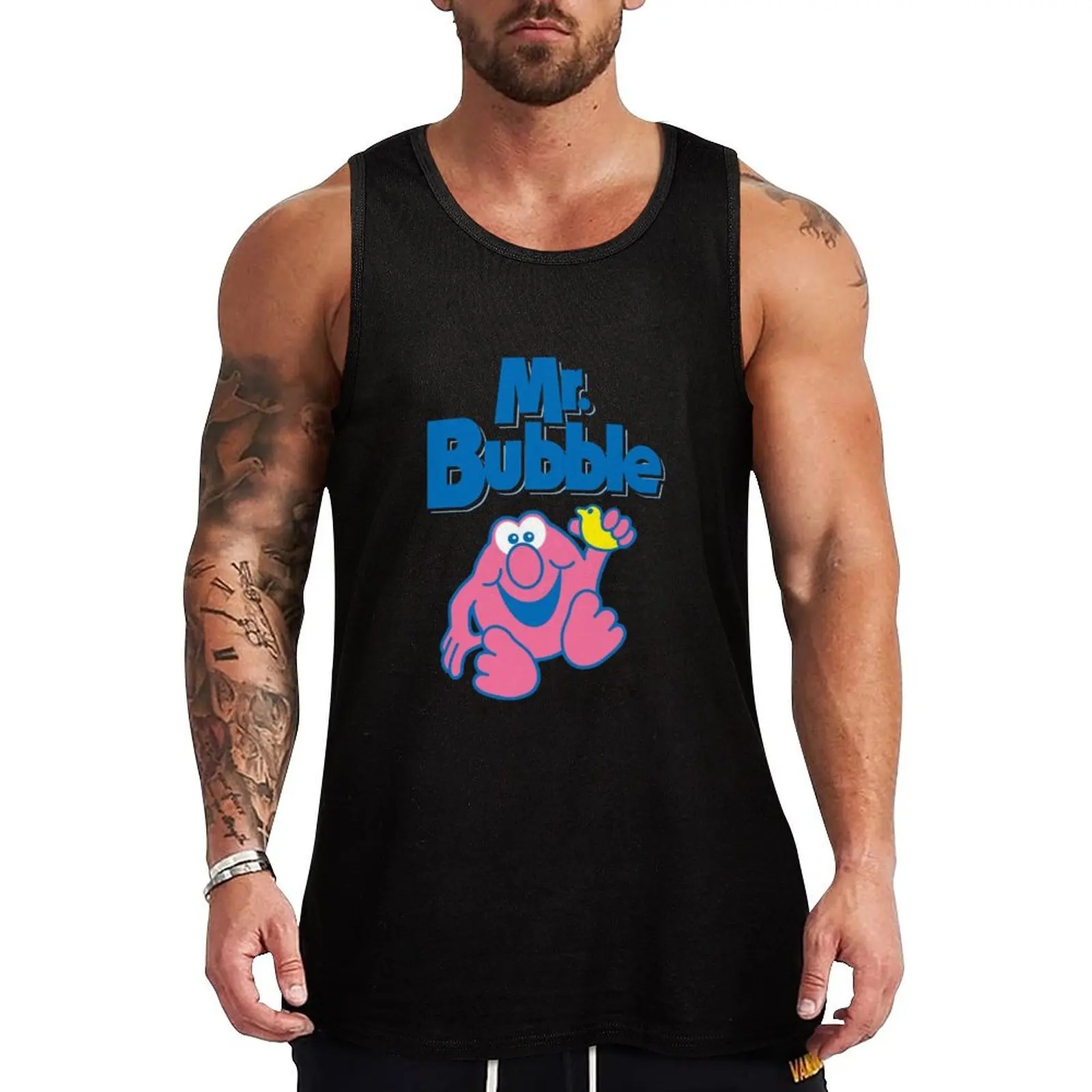 Mr. Bubble 2 Tank Top Essential Tank Top Cotton Casual Sleeveless Undershirt