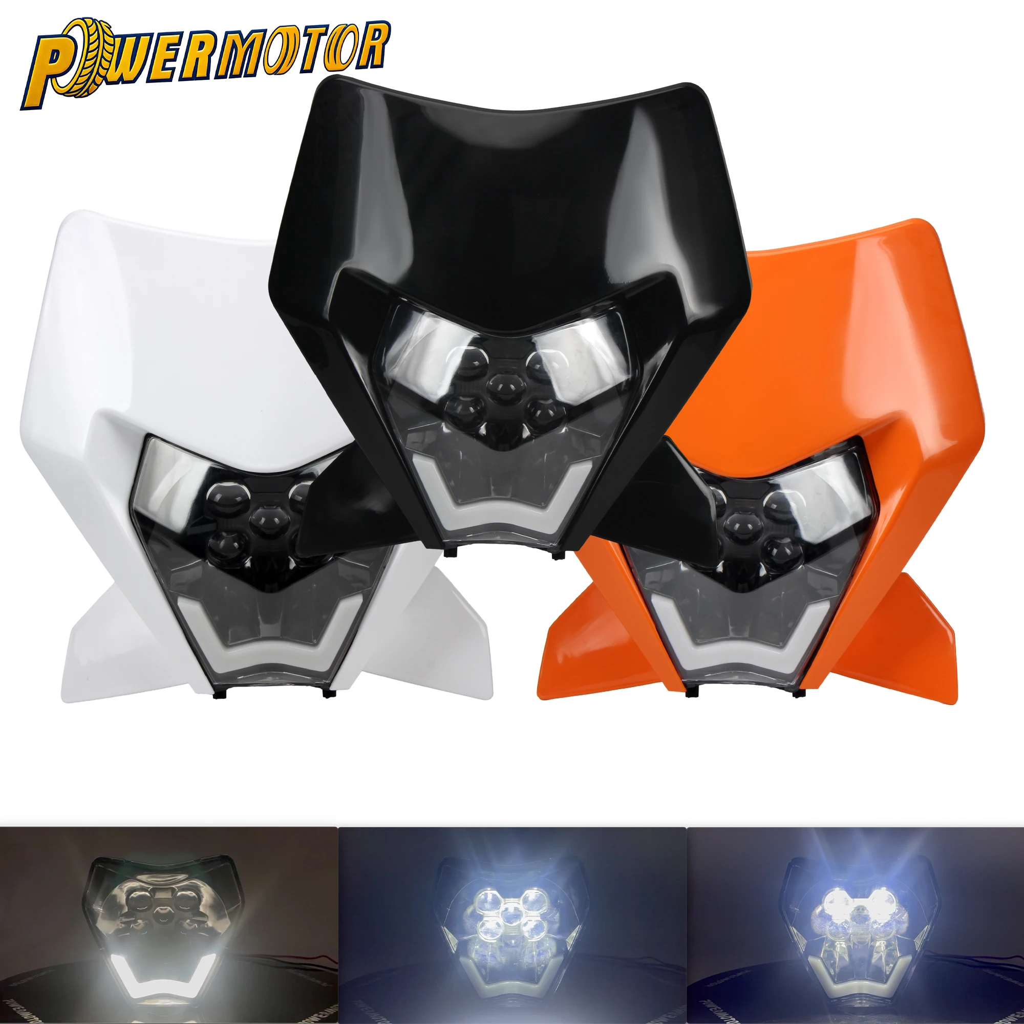 

For KTM EXC SX XC 250 300 450 2024 2025 Motorcycle LED Headlamp Daytime Running Lights Dirtbike Motocross Headlight Accessories