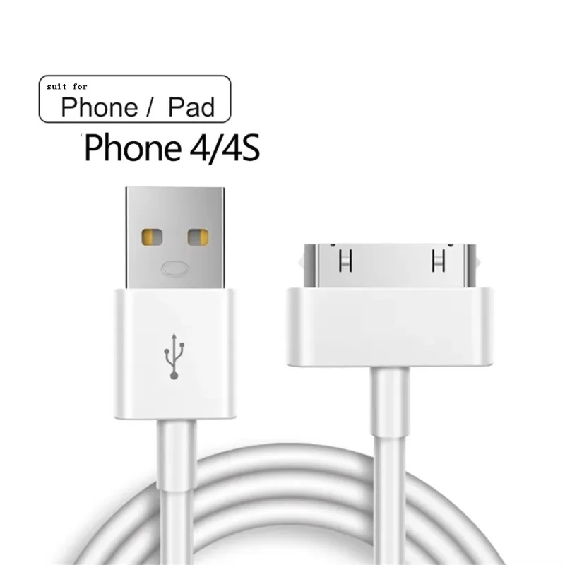 30 Pin USB Charger Cable For IPhone 4 4s 3G 3GS IPad 1 2 3 IPod Adapter Accessories Nano Touch Charging Data Cable Usb Charger