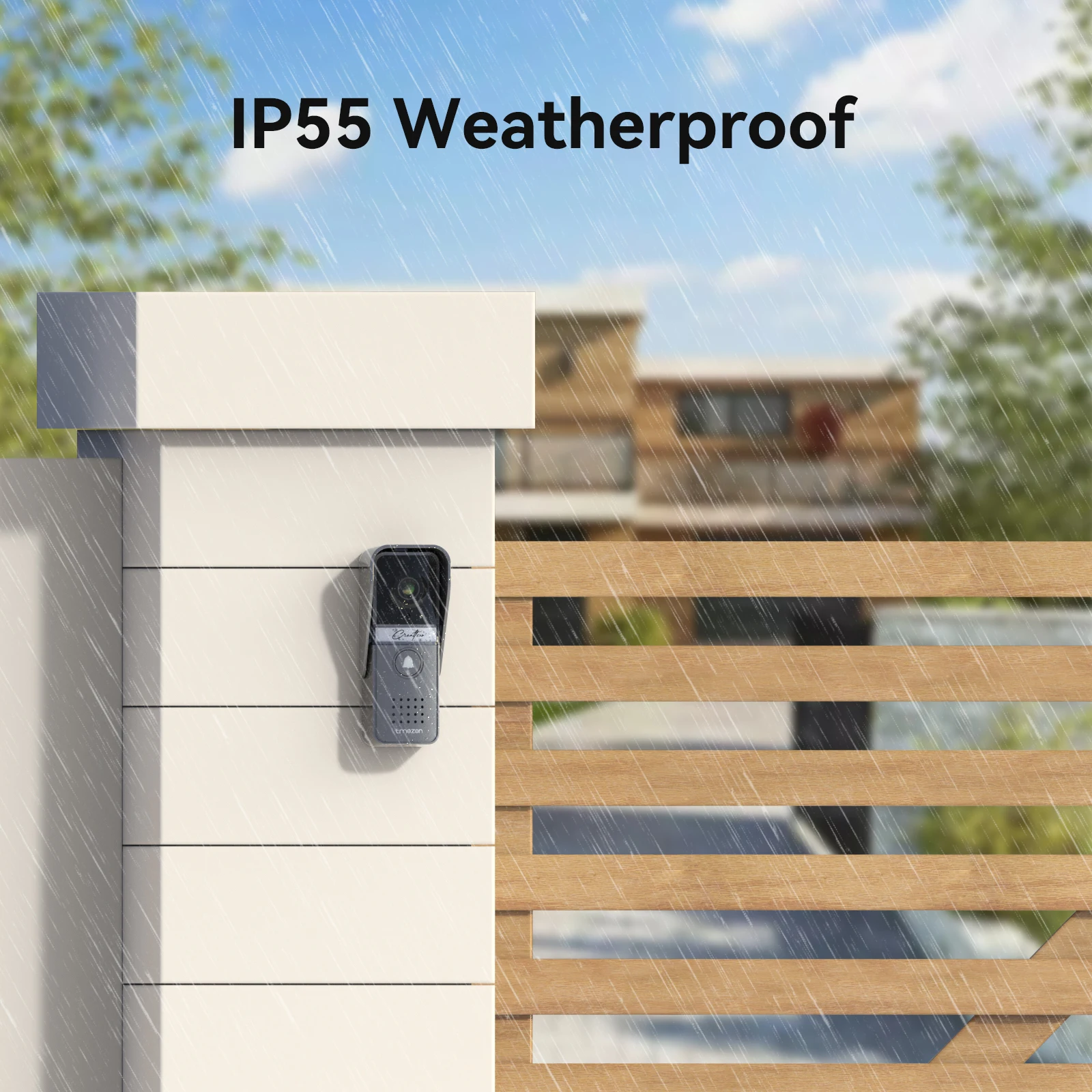 TMEZON Video Doorphone 4-Wire,Intercom with Doorbell, Doorphone with Camera,7" Color Display, 120° Wide View Camera view 5