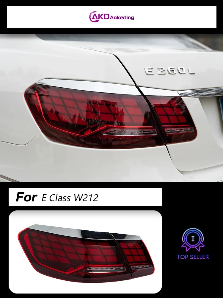 For Mercedes-Benz E-Class W212 tail light assembly E260 dragon scale tail light modification OLED water steering upgrade