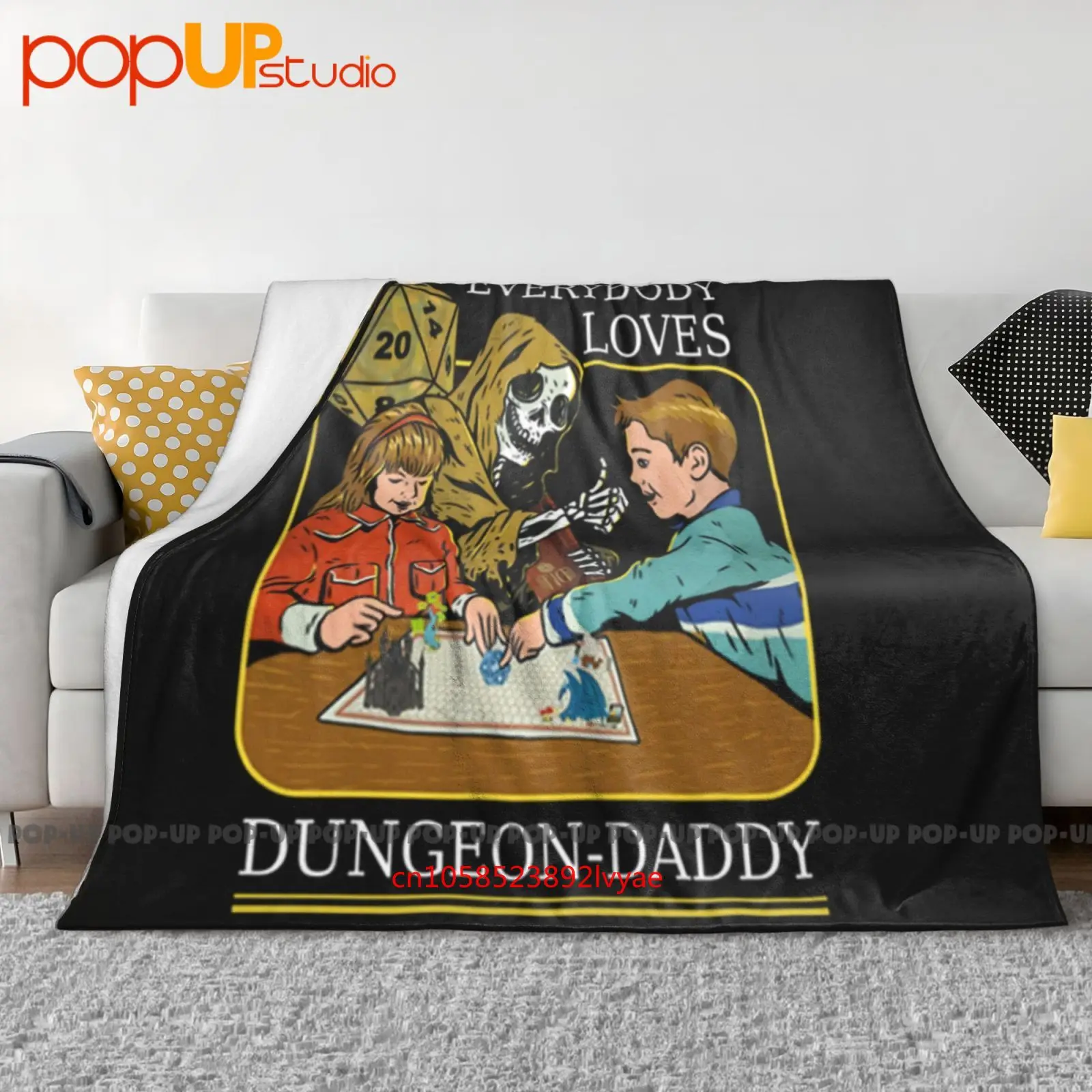 Rpg D20 Dice Dungeon Daddy Fantasy Pen And Paper Boardgame Ultra-Soft Blanket Quilt Winter Sofa Cover Bed Covers