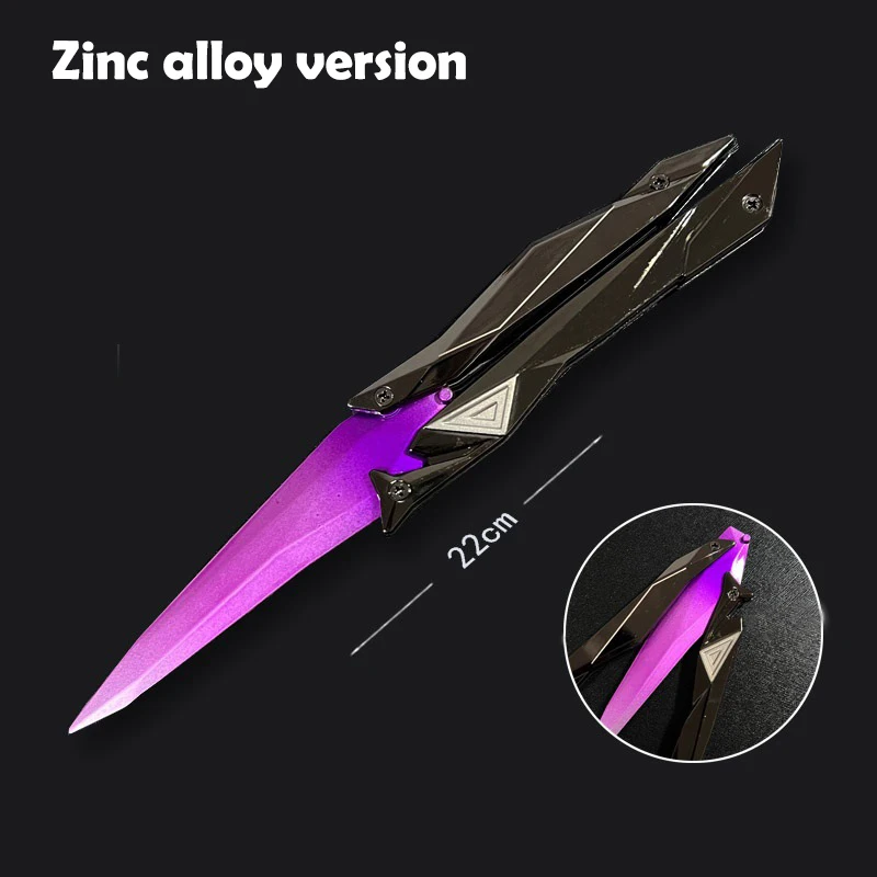 Valorant Singularity Vlindermes Opvouwbaar Replica Speelgoed voor Jongens Plastic Model Collectible Melee Gear voor Cosplay Gaming