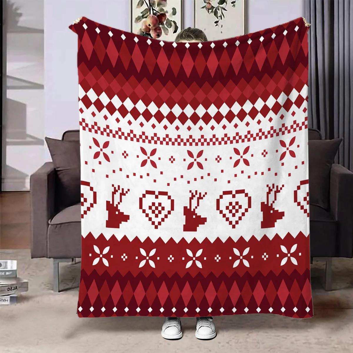 Weihnachten Kreative Überwurfdecke Flanell Druck Decke Super Weiche Gemütliche Sofa Nickerchen Decke Home Decke Perfektes Zuhause Geschenk für Sie