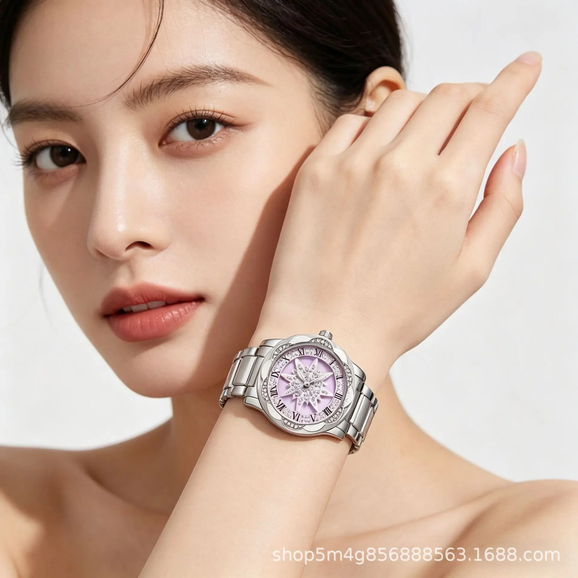 

Crown Kallie [Rotating Snowflake] Starry Sky Series Rotating Fully Automatic Women's Watch CK8178