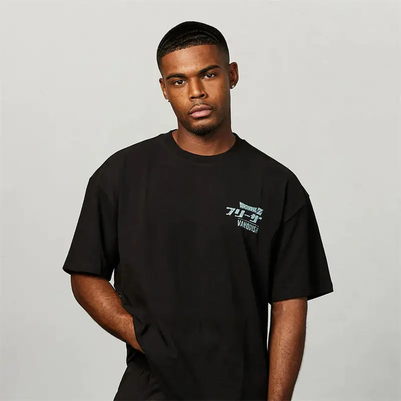 Dragon Ball Goku Namek Saga T-Shirt Super Saiyajin Transformation Grafik T-Shirt Schwarz Anime Baumwolle Top VANQUISH Offiziell