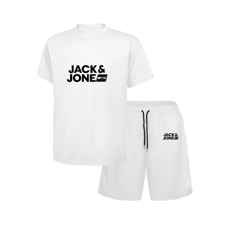 2025 neue Trendy Business Sommer männer Sport Set Casual Fitness Jogging Basketball Mode Kurzarm T-shirt + Shorts 2 sätze