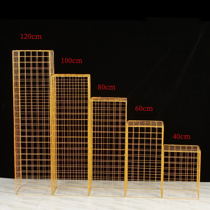 Flone wedding flower stand grid stand home decor Iron grid road lead backdrop stand centerpiece decoration accessories