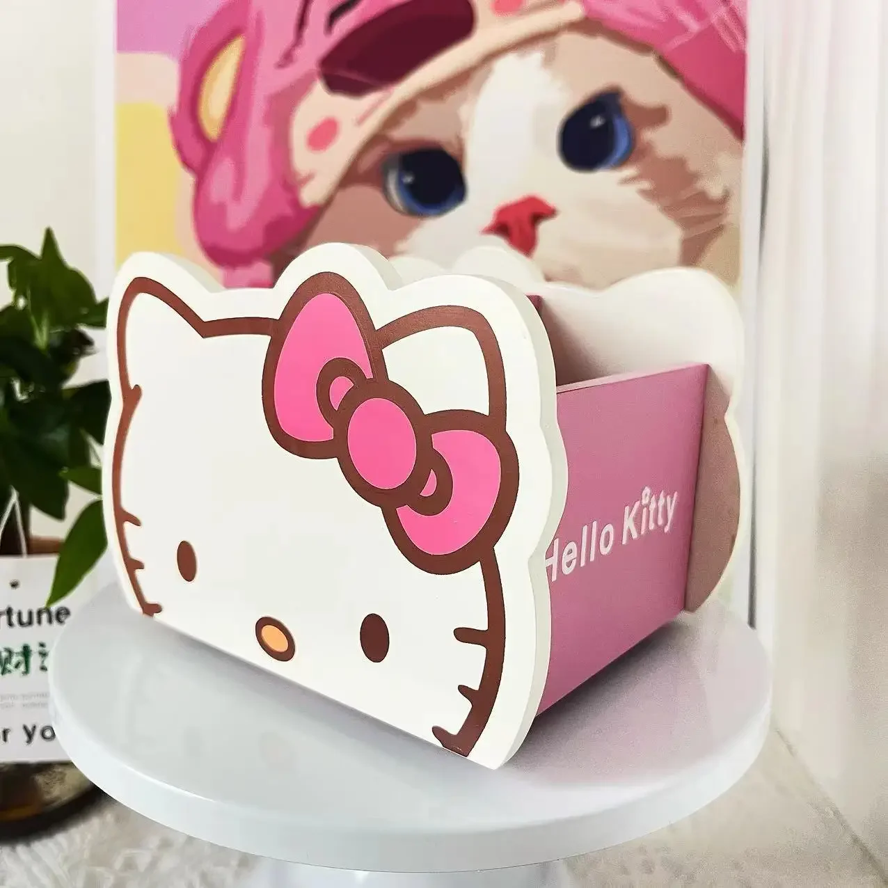 

Sanrio Kawaii Hello Kitty Multifunctional Storage Box Anime Cartoon Fashionable Exquisite Bedroom Dormitory Desktop Storage Rack