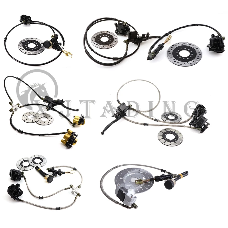 Tarcza hydrauliczna przedni/tylny zespół Cylinder główny zacisk hamulcowy z tarczą hamulcową do DIY 50cc-250cc ATV gokart Buggy Quad