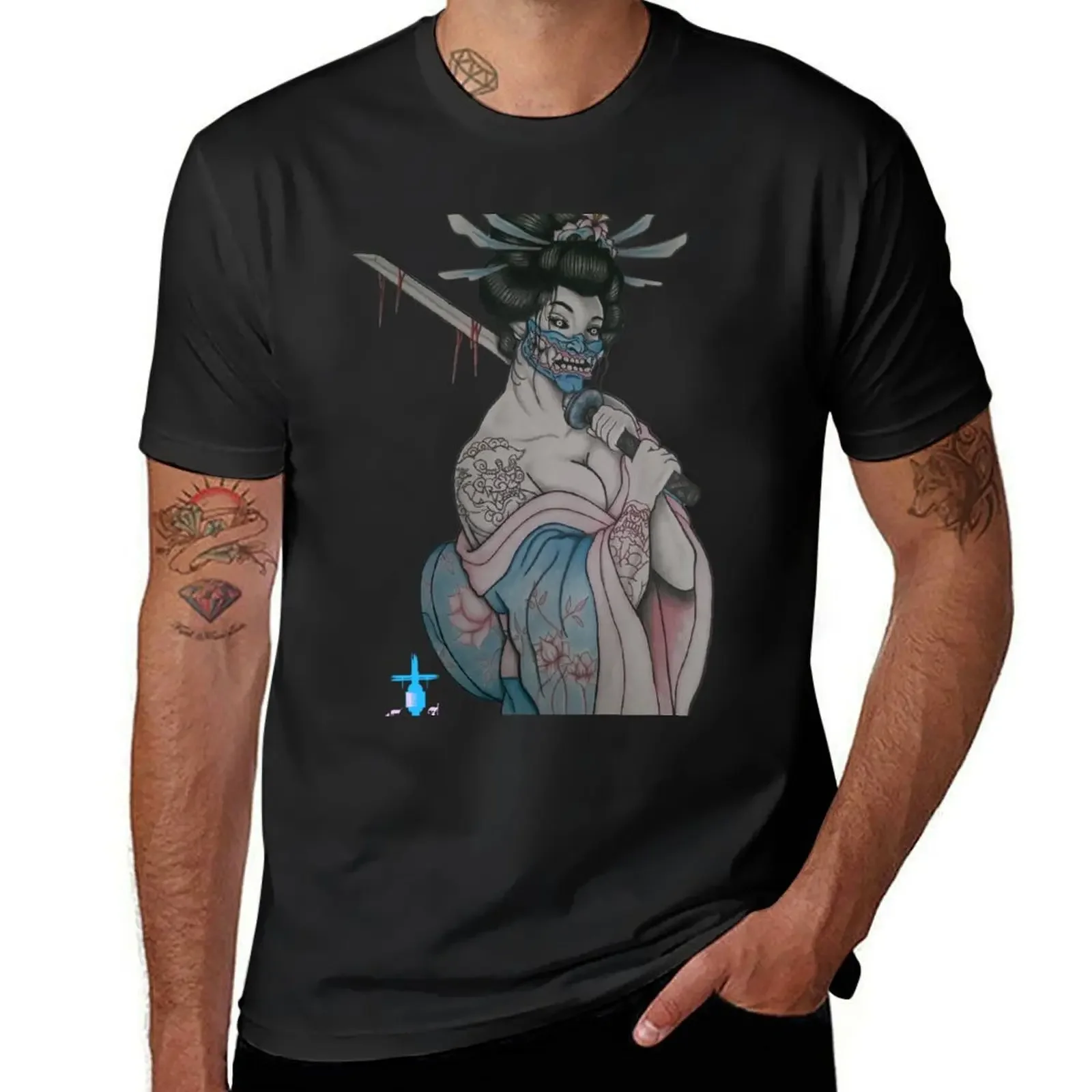 Geisha Undead T-Shirt anime t shirts blanks mens graphic t-shirts anime