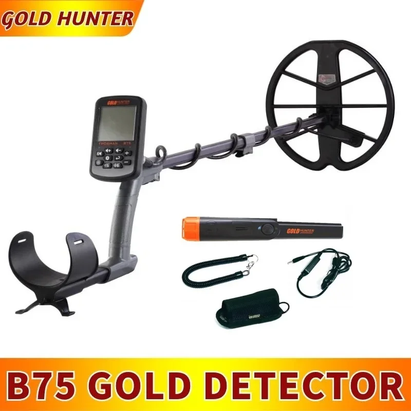 Gold Hunter B75 Best Metal Gold Detector Professional High Sensitivity Underground Metal Detector with Wireless Headphones