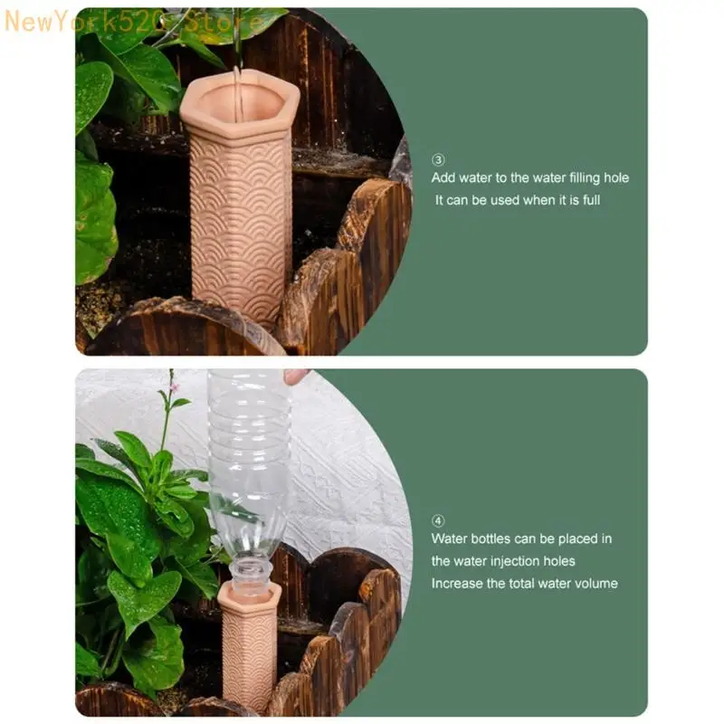 4Pcs Automatic Watering Device Terracotta Plant Slow Release Watering Device N84C