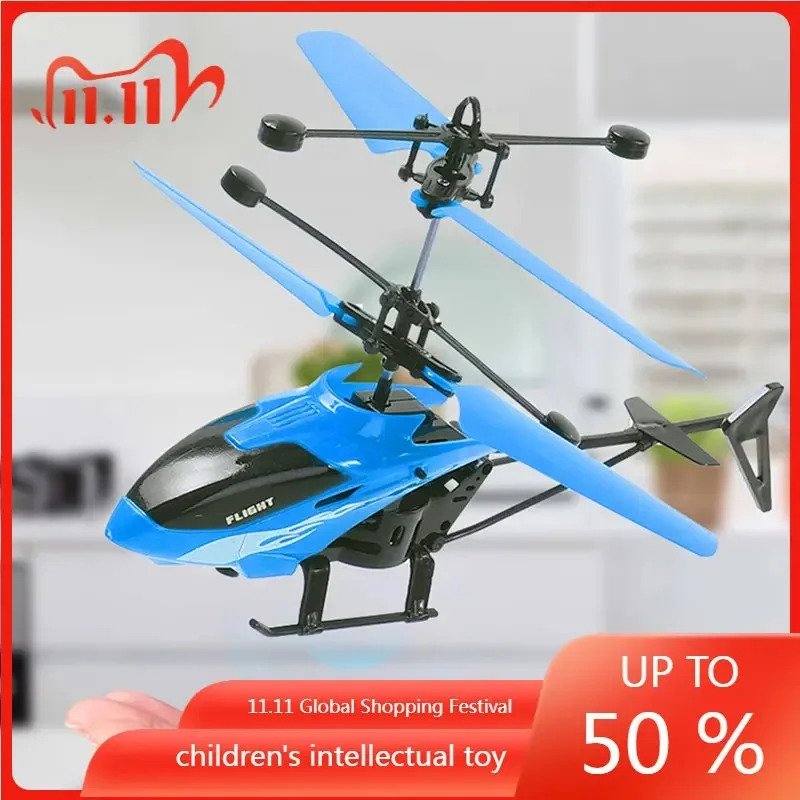 Two-Channel Suspension RC Helicopter Drop-resistant Induction Suspension Aircraft Charging Light Aircraft Kids Toy Gift for Kid