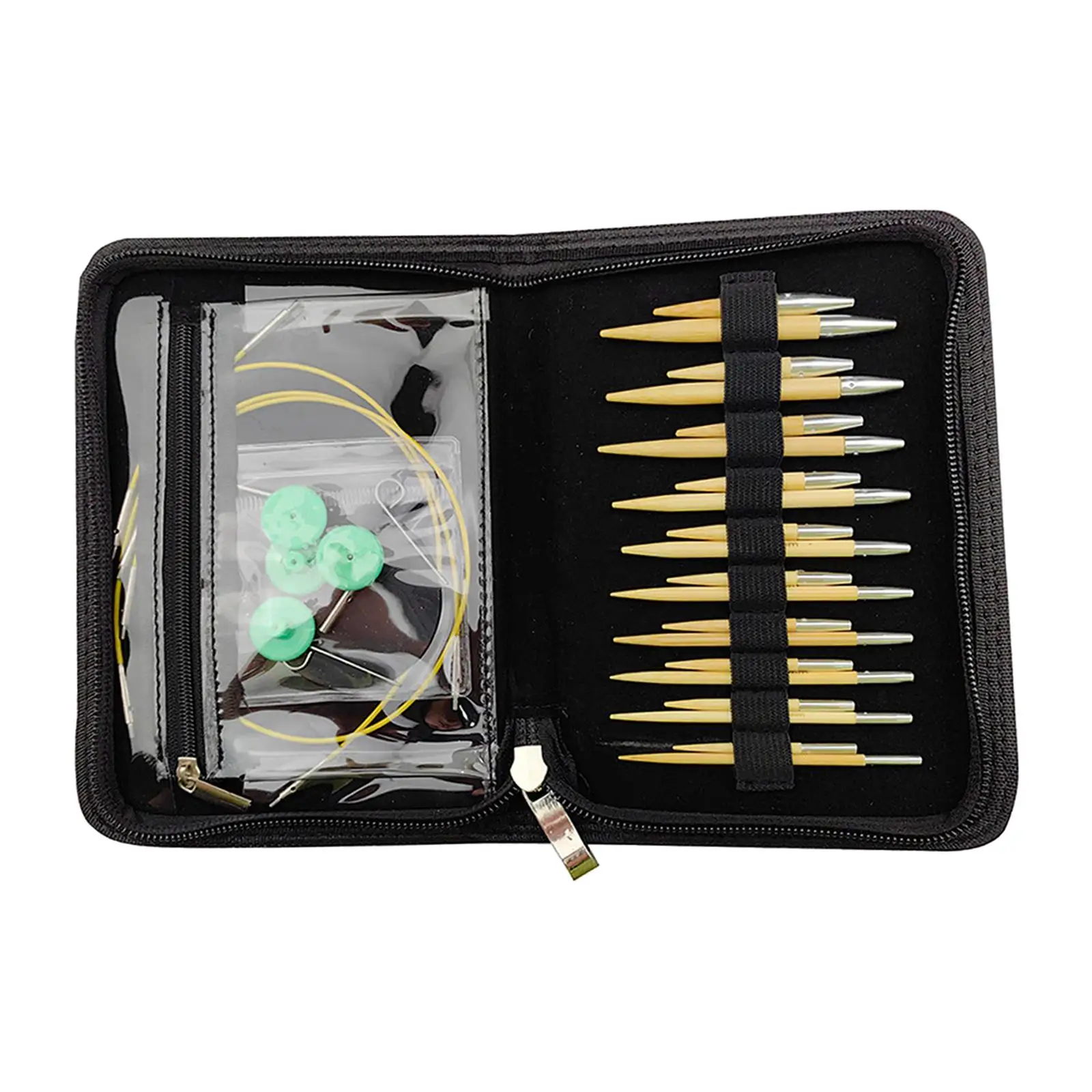 

Круглый вязальный набор из алюминия с сумкой для хранения, портативный DIY 1 комплект, 10 размеров для дома, свитер для начинающих, одеяло, шитье