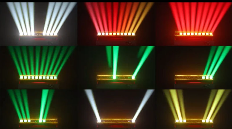 4 pieces IP66 Waterproof 10x60W RGBW 4in1 LED Stage Moving Matrix Head Zoom Beam Wash Bar Lights with Auxiliary Wave LED Bar