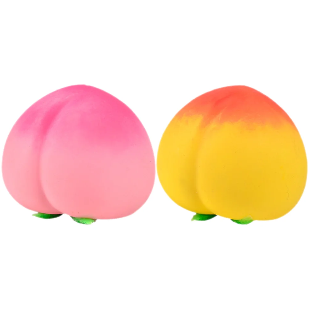 2 Pcs Stress Ball Creative Relief Toys Party Relaxing Playthings Stretchy Fruits Squeeze Tongue Favors for Decompression Office