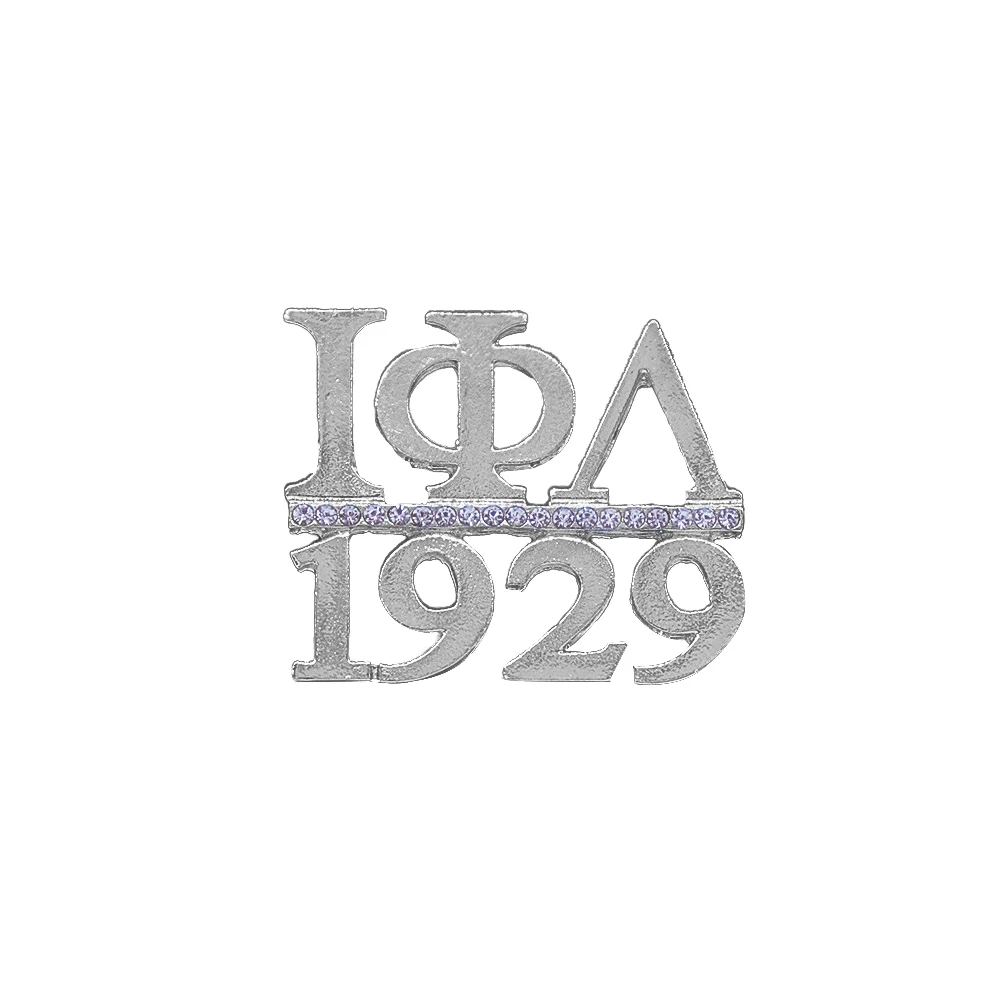 Женская металлическая брошь с греческими буквами, с 1929 года