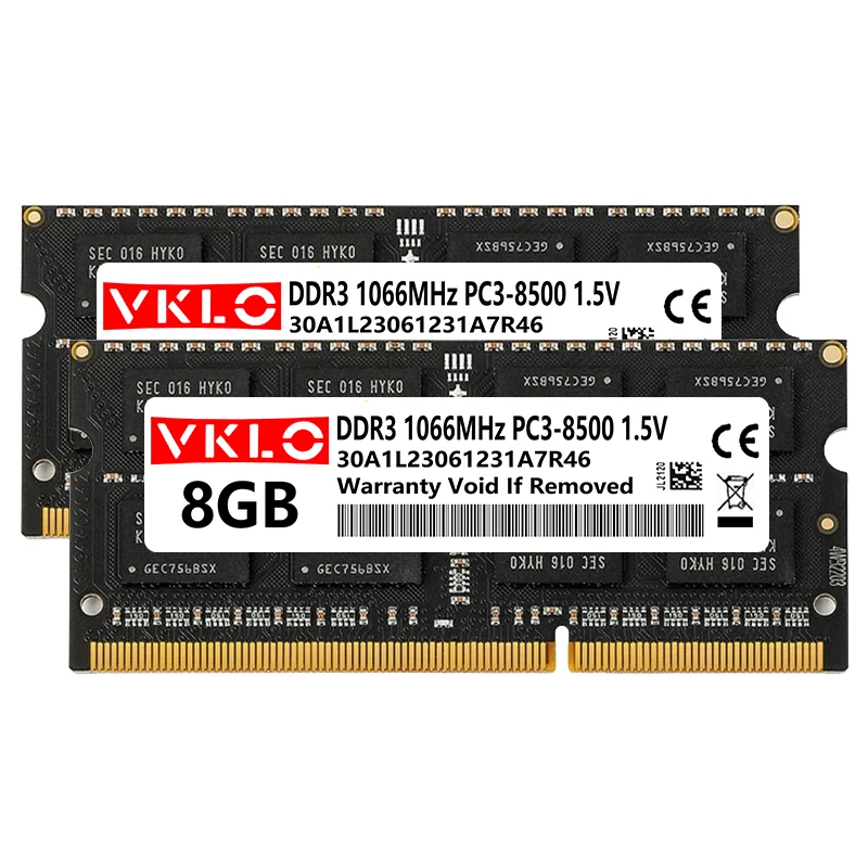 SODIMM 노트북 메모리 램, DDR3 DDR3L 2GB 4GB 8GB, 1066 1333 1600Mhz PC3 1.5V PC3L 1.35V 8500 10600 12800