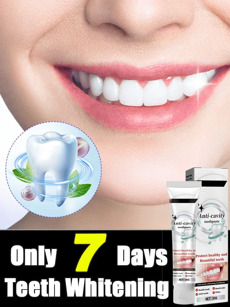 Teeth Whitening Toothpaste Remove Tooth Stains Smoke Stains Tartar Plaque Anti-cavity Solid Teeth 2024