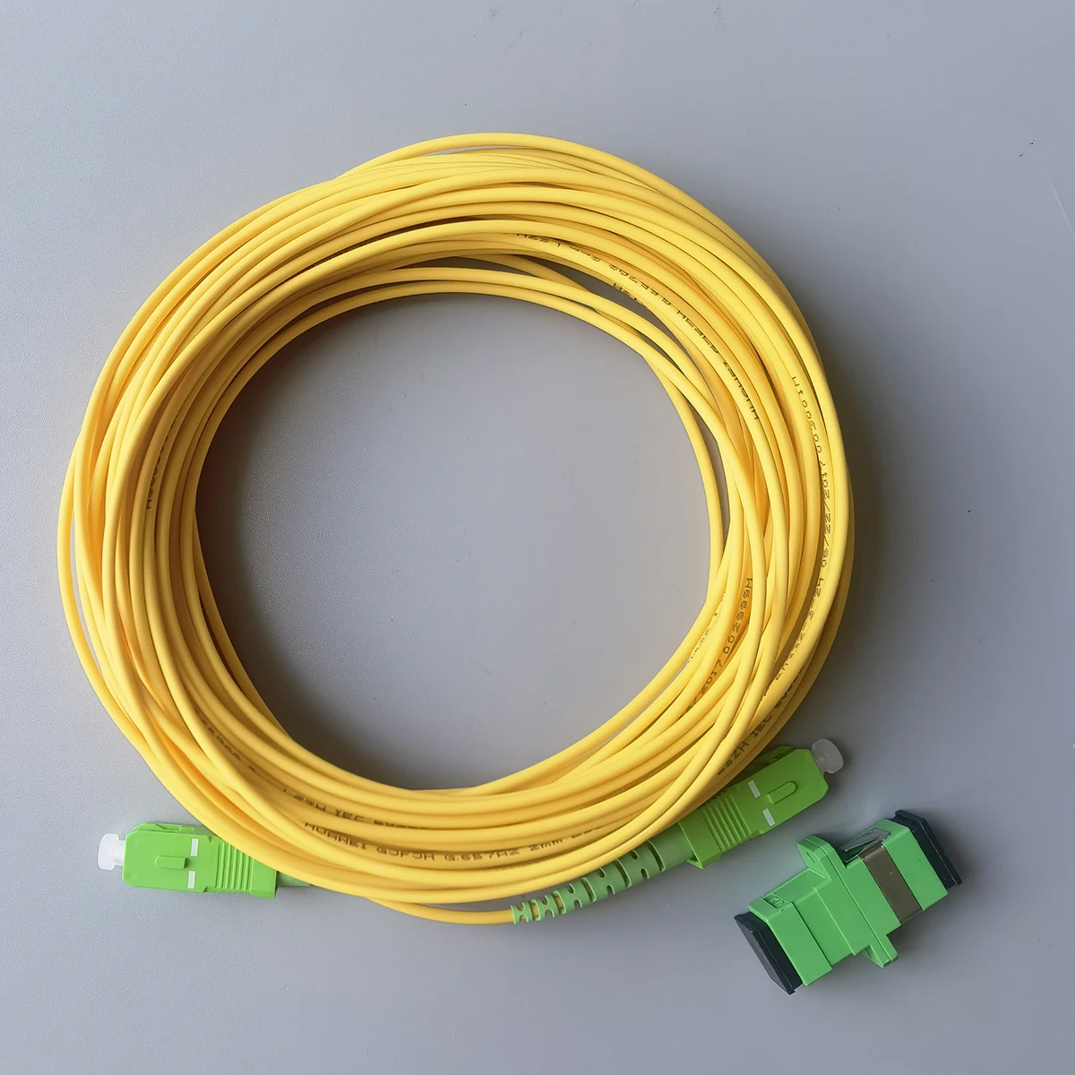 Cable de conexión óptica para interiores FTTH LSZH, Fibra óptica SC/APC-SC/APC de 2,0mm, de modo único cable de extensión simple de núcleo, 10M/15M