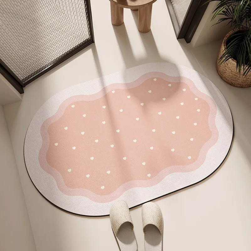 

Diatom Mud Bath Mat Water-Absorbent Non-slip Bathroom Carpet Soft Quick-drying Floor Mats for Washroom Toilet Decor Doormat 바닥매트