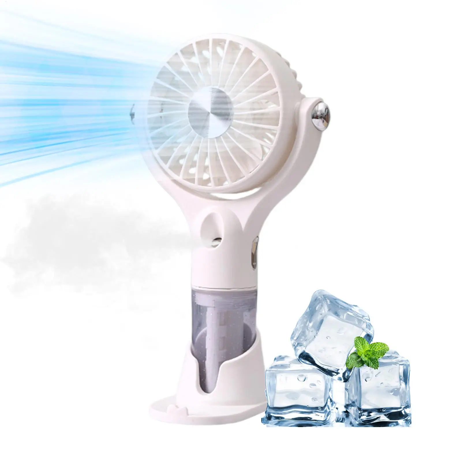 Handheld Misting Fan 100 Speeds USB Rechargeable Quiet Mini Travel Noiseless Fan for Indoor Outdoor Home Desk Office School
