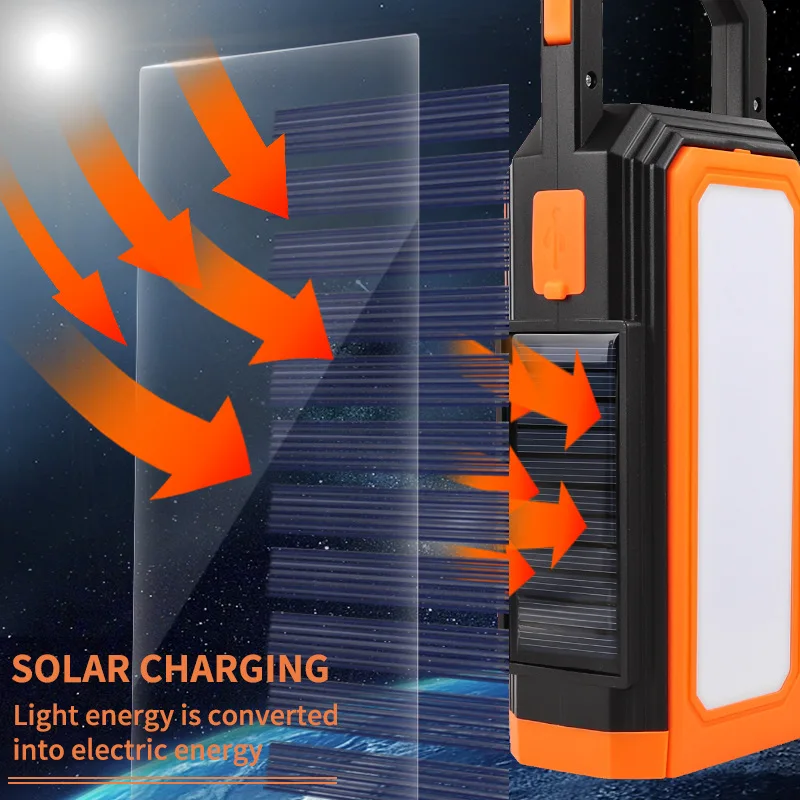 Solar Foldable Hanging Camping Light - Multi-function Work Light with Power Indicator