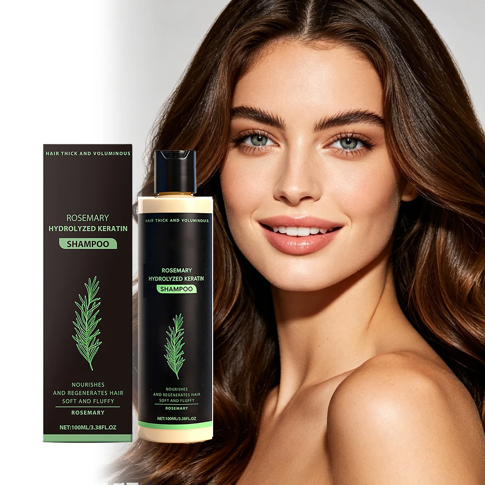 Rosemary Hair Growth Shampoo Reduce Hair Loss Clean Dandruff Repairs Split Ends Nourish Soothes Scalp Thickening Hair Shampoo