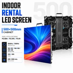 P2.604 P2.976 P3.91 Indoor LED Rental Display Cabinet Stander Flat Cable Series Full Color LED Cabinet Indoor Rental LED Display