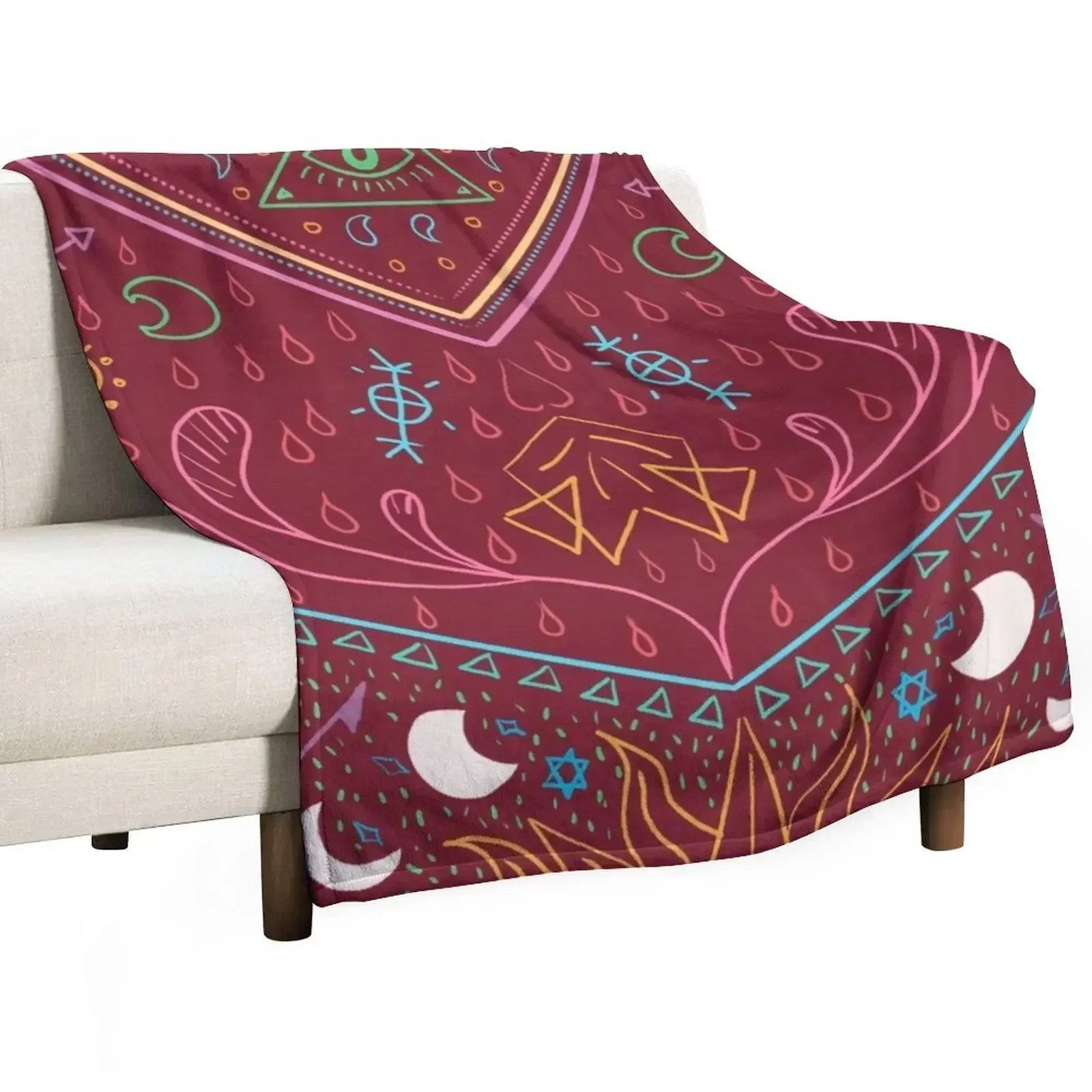 Mollymauk Tealeaf - Long May He Reign Throw Blanket Designers Bed Blankets