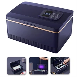 Digital Ultrasonic Cleaner Intelligent Timmer Bath Jewelry Glasses Circuit Cleaning Machine Ultrasound Cleaner UV Lamp 600ml