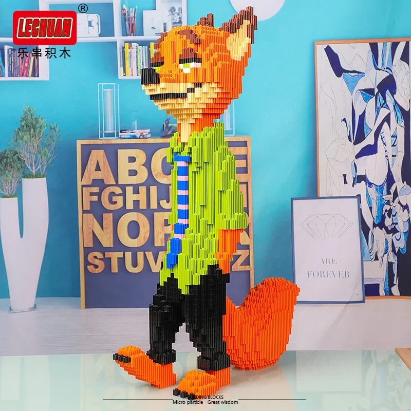 Disney Magic Building Blocks Zootopia Nick Figures Minnie Mouse Model Assembled Connection Bricks Toys for Home Decora