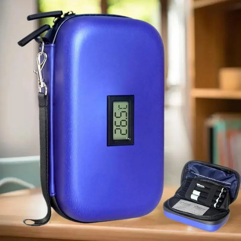 Reusable Insulin Cooler Travel Case With Display Medicine Organizer Bag Waterproof Insulin Cooling Bag For Diabetics