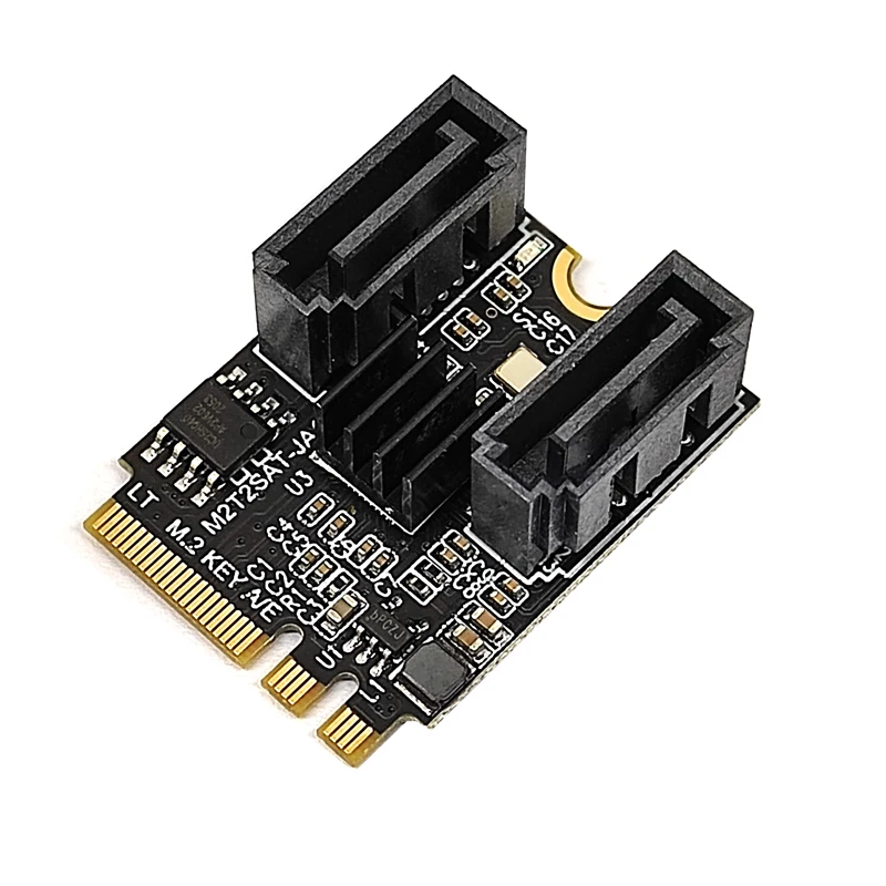 

M2 NGFF KEY A-E to SATA 3.0 Expansion Card M.2 WIFI Interface to SATA Hard Disk Drive Converter Riser Card JMB582 PCI-E 3.0 Chip