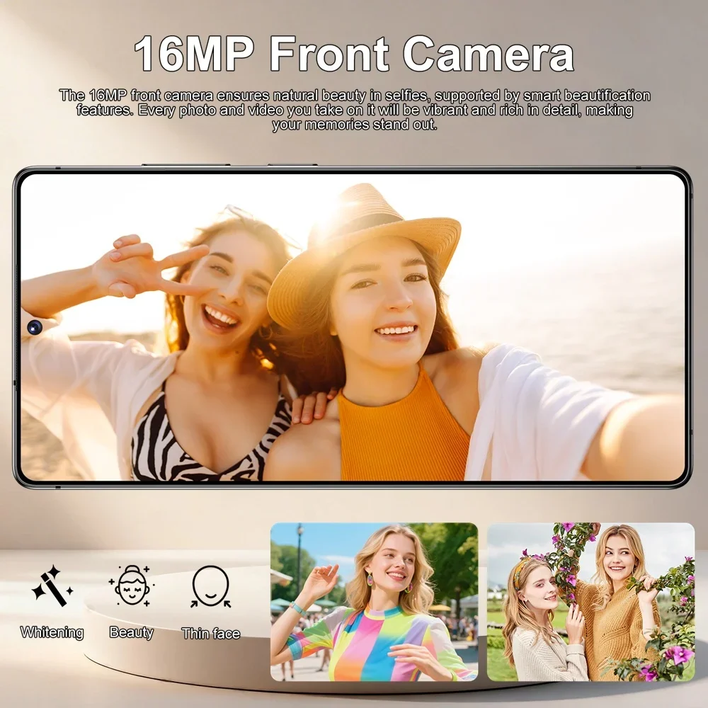 K-Touch Mobile Phones C27 Ultra 5G Dual Card Smartphone 7.3 Inch Android 15 Cell Phone 16+48MP Camera 7800mAh Face Unlocked WIFI GPS Cellphones For Men Women