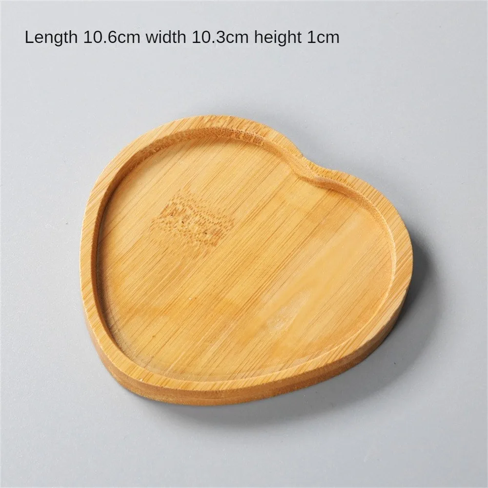 Wooden Bamboo Tea Coaster Multi -sized Multi -size Cushion Pad DIY Coasters Heart -shaped Elliptical Hexagonal Rectangular