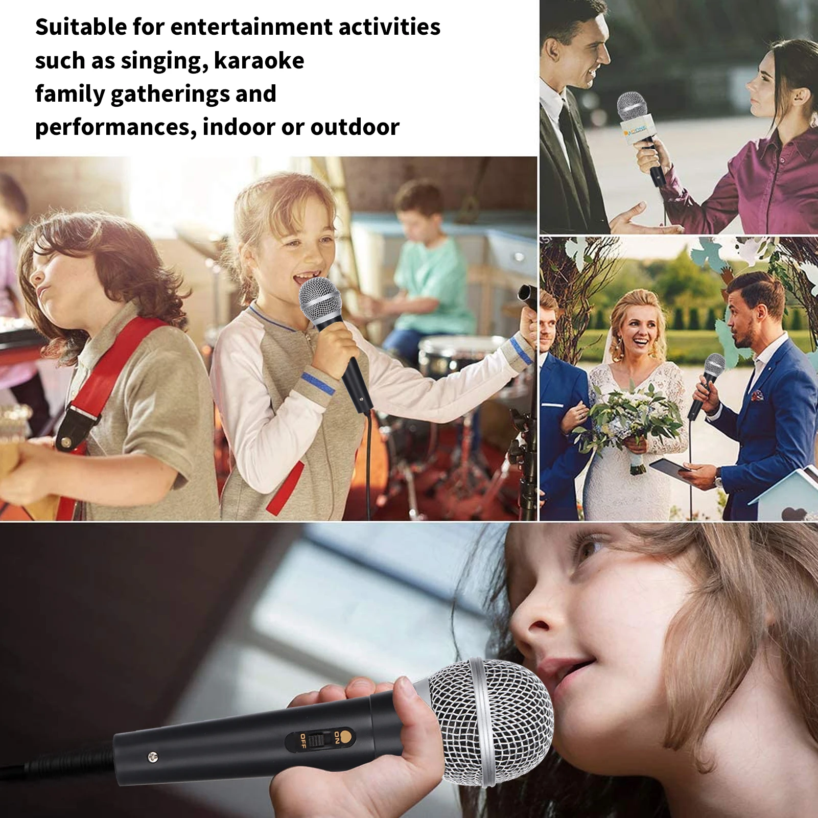 Vocal Dynamic Microphone Microphone High Quality Voice Intelligibility for Indoor and Outdoor for Wedding for Stage for Speech