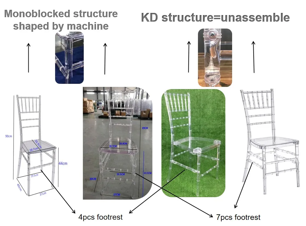 cheap adult transparent party wedding acrylic clear chair in south africa