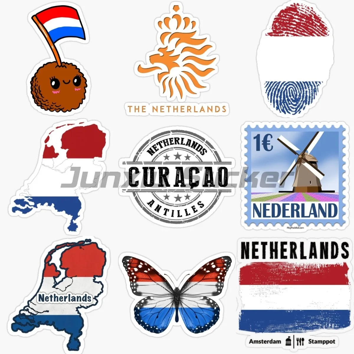 Creative Holland HL Dutch Flag Map Sticker Bumper Truck Wall Car Moto Accessories Room Window Decoration PVC Decal Customizable