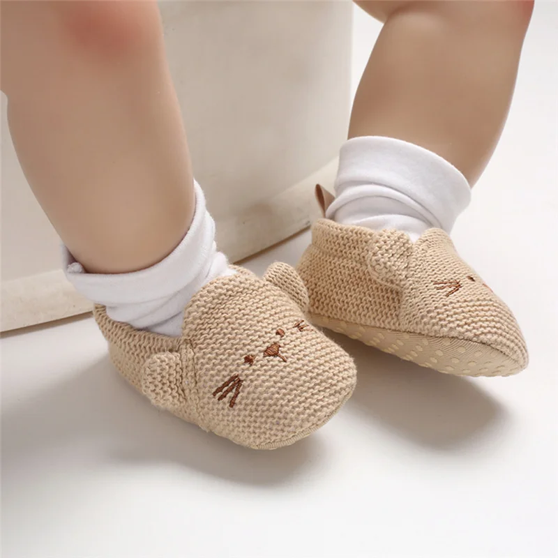 Newborn Infant Baby Shoes Casual Boys Girls Printing Anti-Slip Flat Crib Shoes First Walkers For 0-18Months