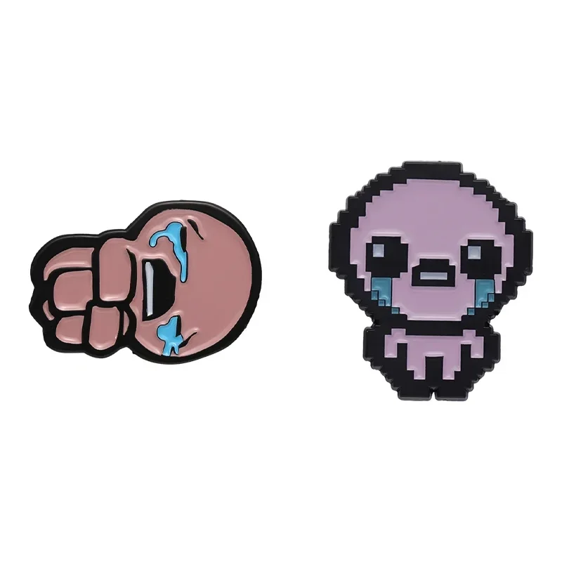 2pcs/sets Cartoon  Anime Enamel Pins The Binding of Isaac Enamel Pin Creative Metal Brooches Backpack Hat Lapel Badge Wholesale