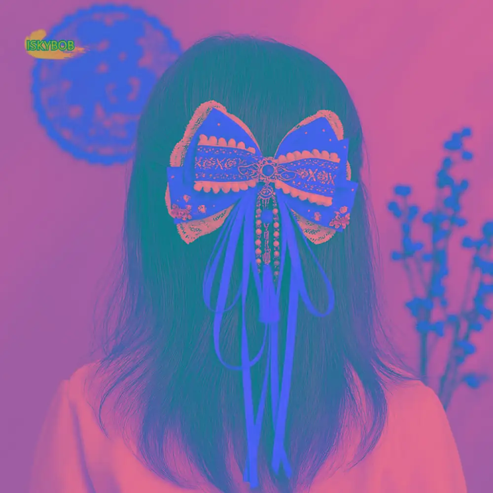 

Holiday Red Bow Ribbon Hair Clip Flower Plush New Year Hairpin Princess Pompom Hanfu Hair Ornamen Girls