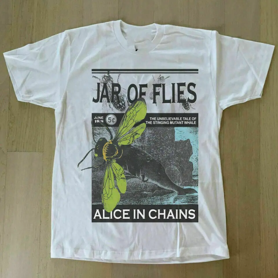 Vtg 1994 Alice In Chains Jar Of Flies Concert White T Shirt