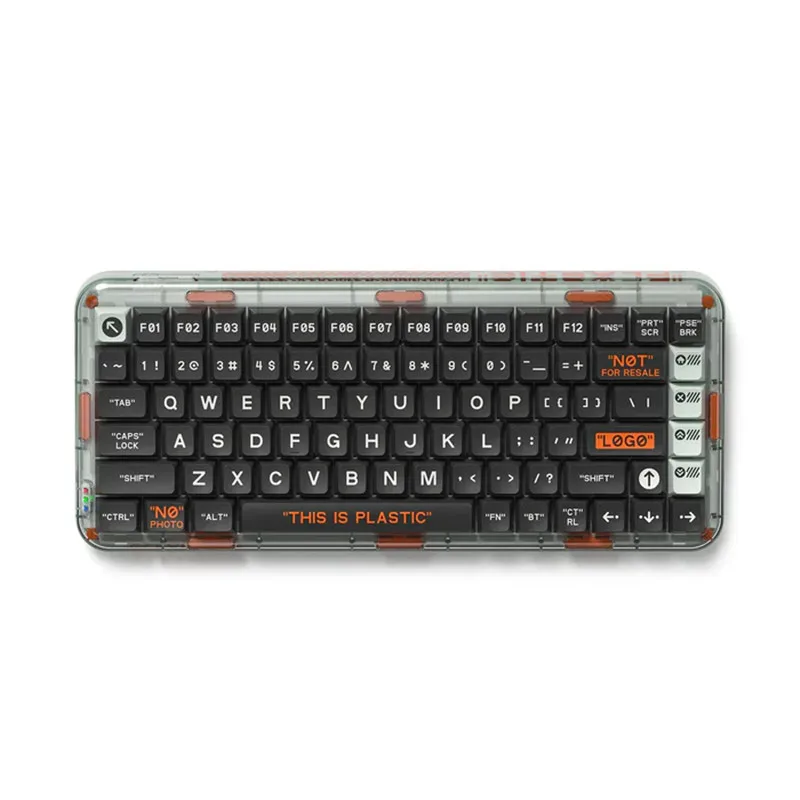 

MelGeek Mojo84 Plastic Advance See-through, Custom&Programmable 75% Mechanical Keyboard RGB Hot-swap Bluetooth 84 keys Keyboard